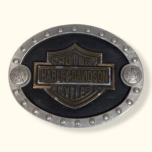 Vintage 1990s Harley Davidson Logo Belt Buckle